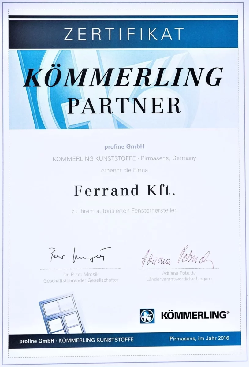 Szilga Ablak Kft - Kömmerling partner
